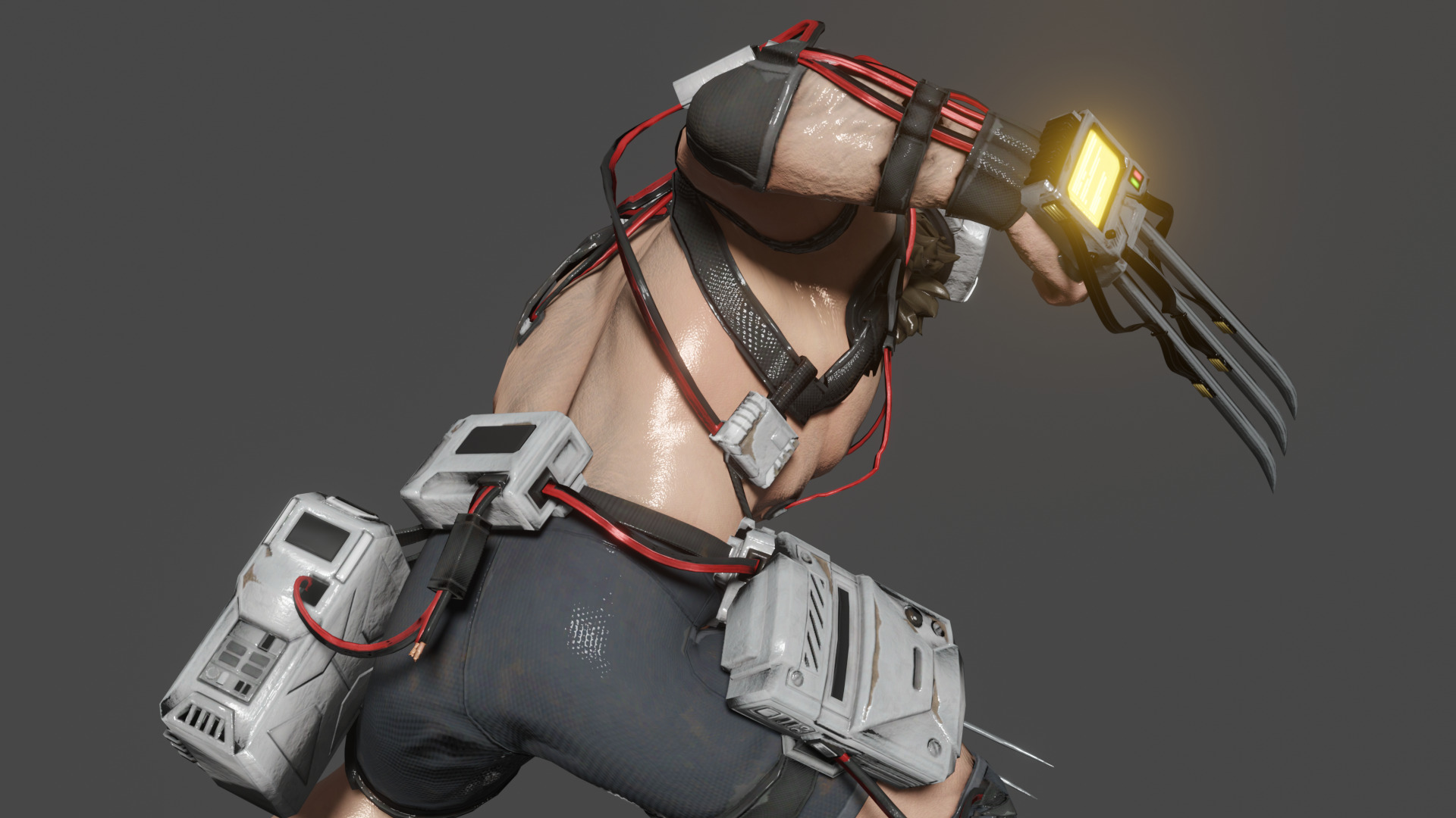 Weapon X Low-poly 3D model_5