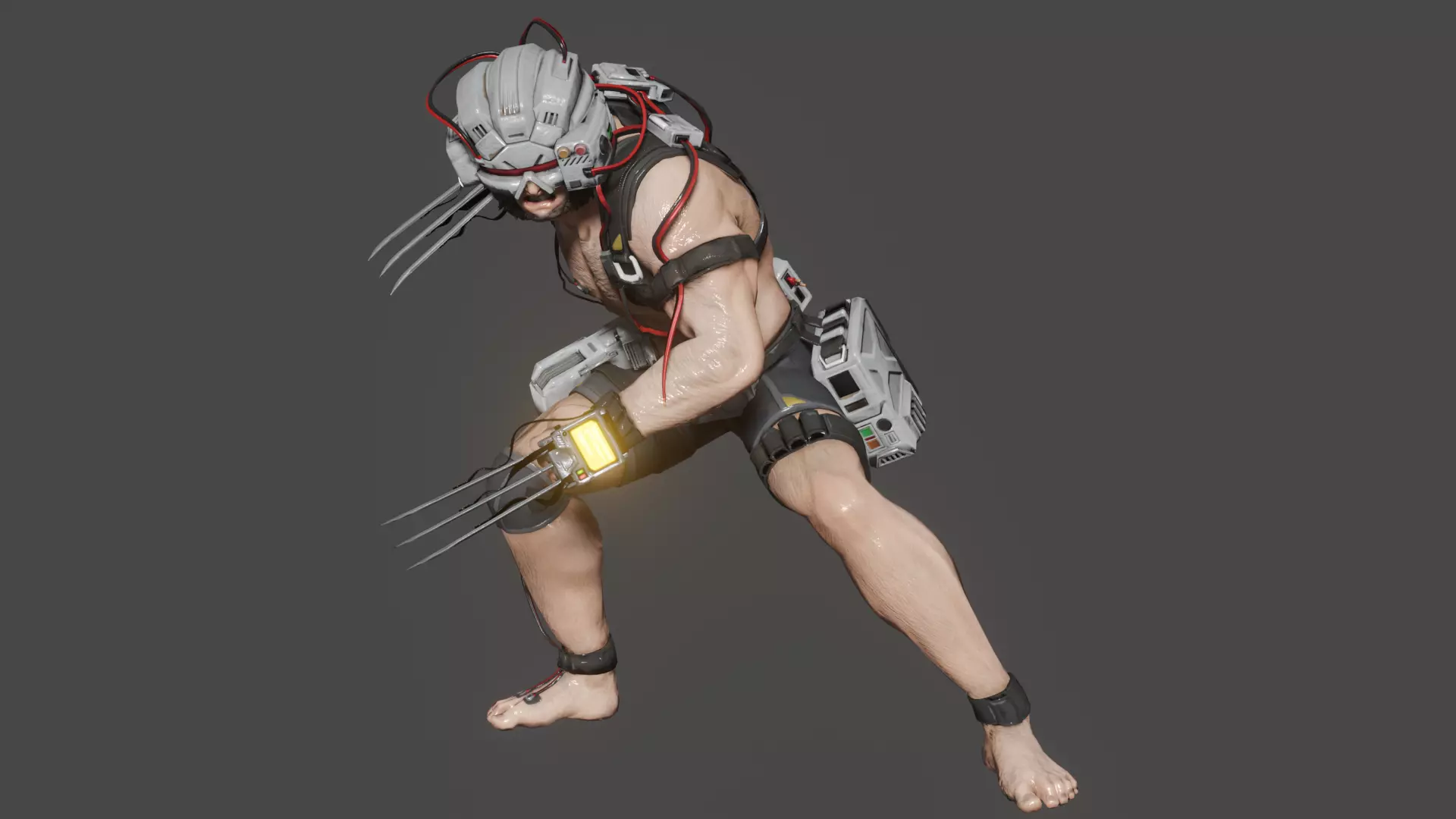 Weapon X Low-poly 3D model_0