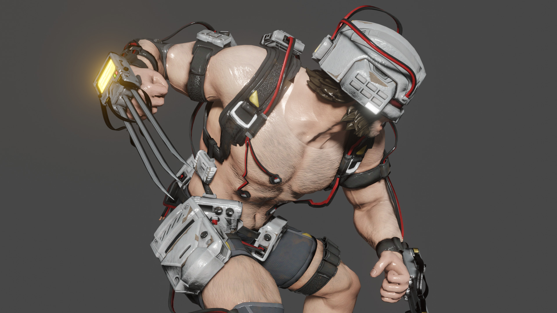 Weapon X Low-poly 3D model_3
