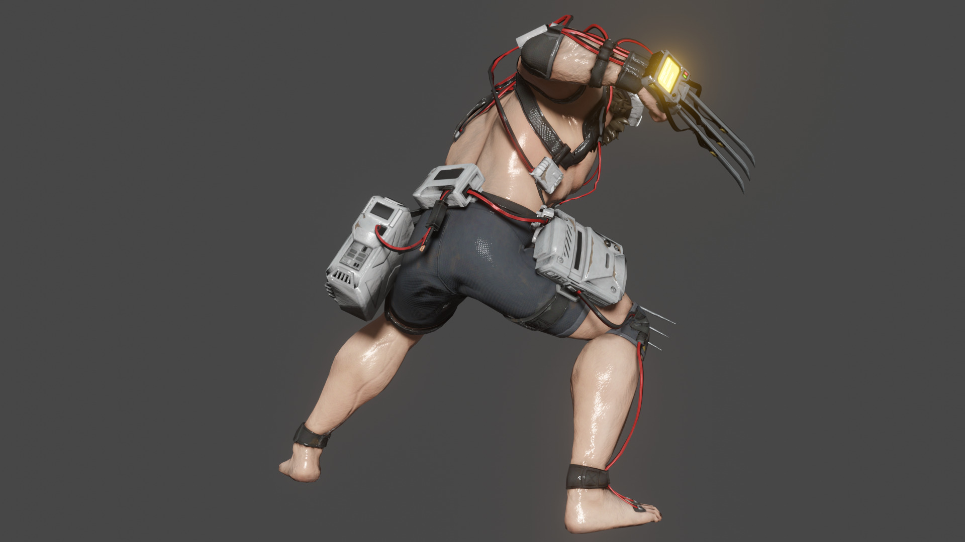 Weapon X Low-poly 3D model_4