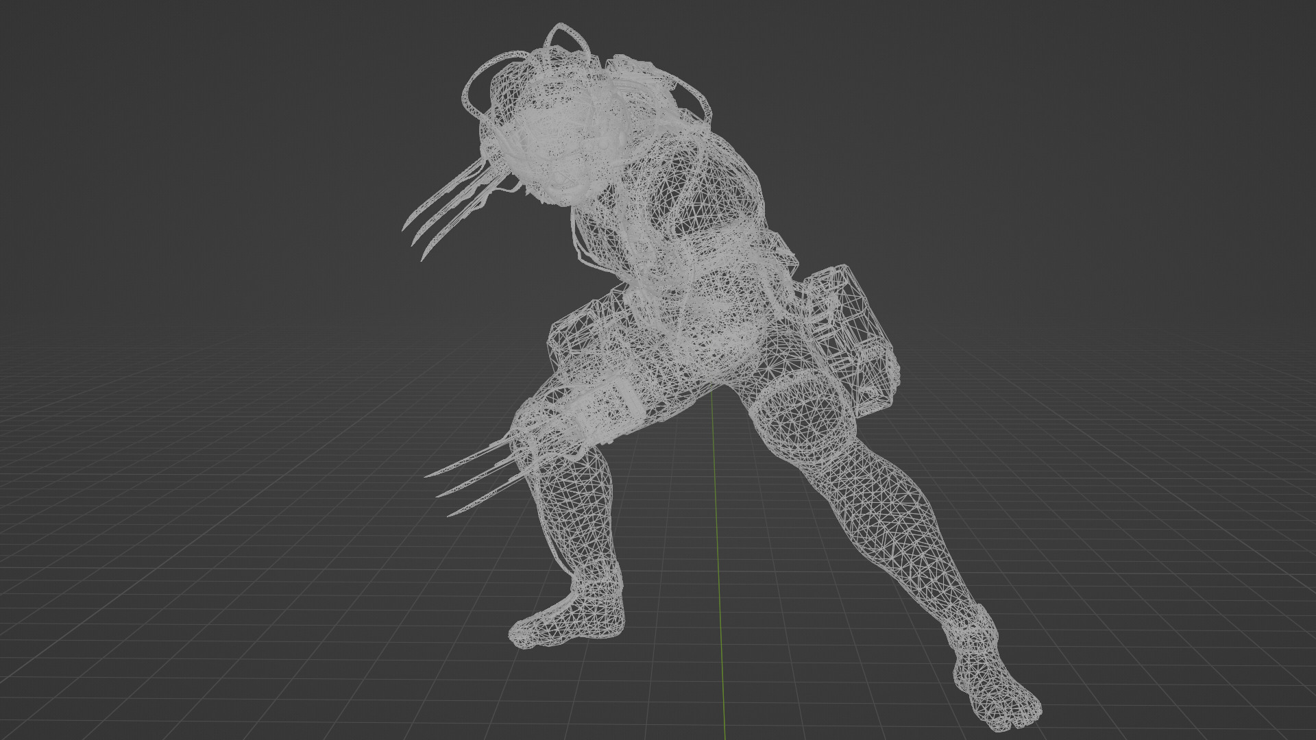 Weapon X Low-poly 3D model_6