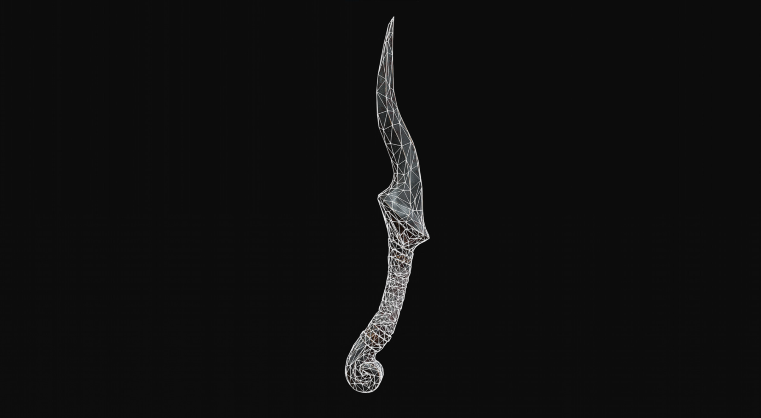 Dagger Low-poly 3D model_4