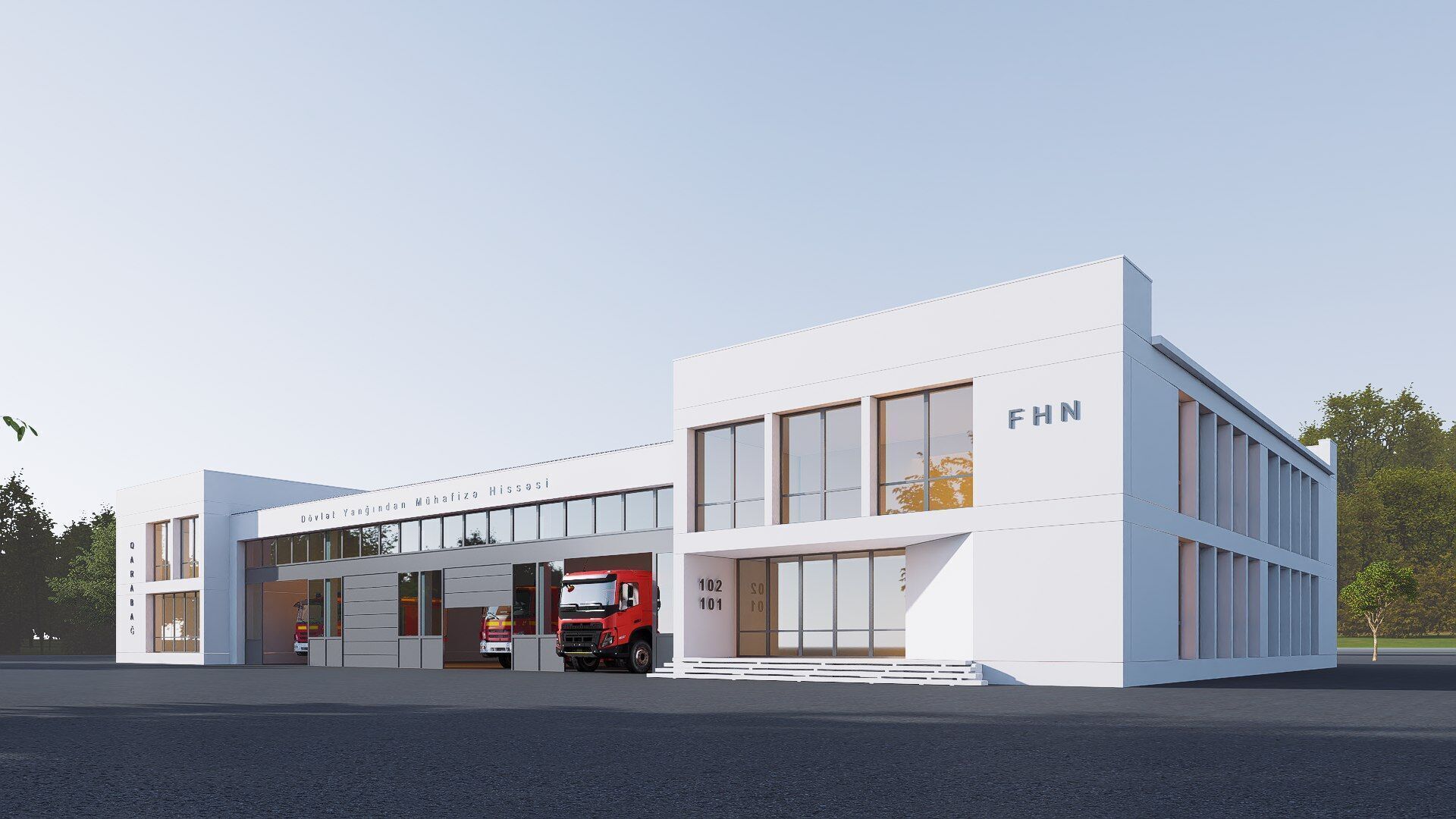 fire station Low-poly 3D model_2