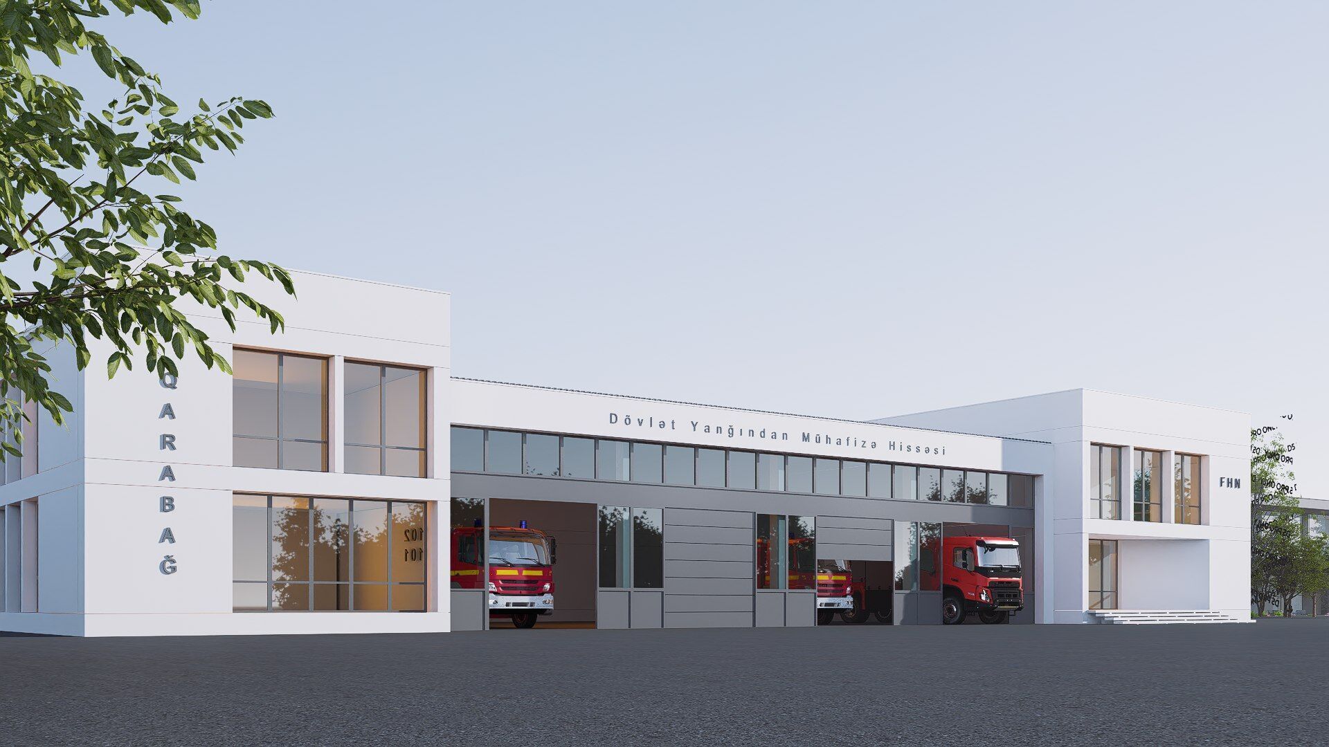 fire station Low-poly 3D model_8