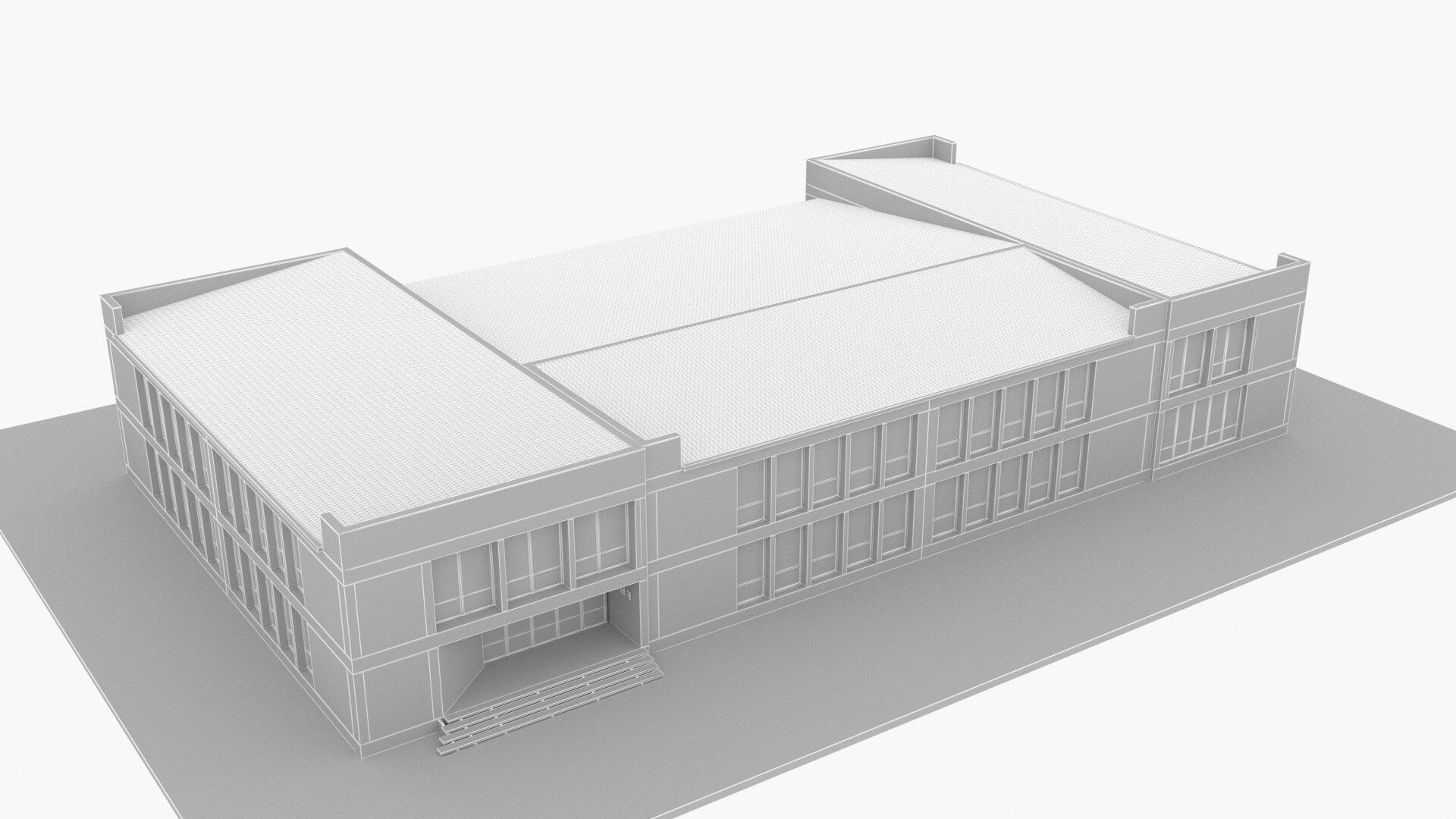 fire station Low-poly 3D model_9