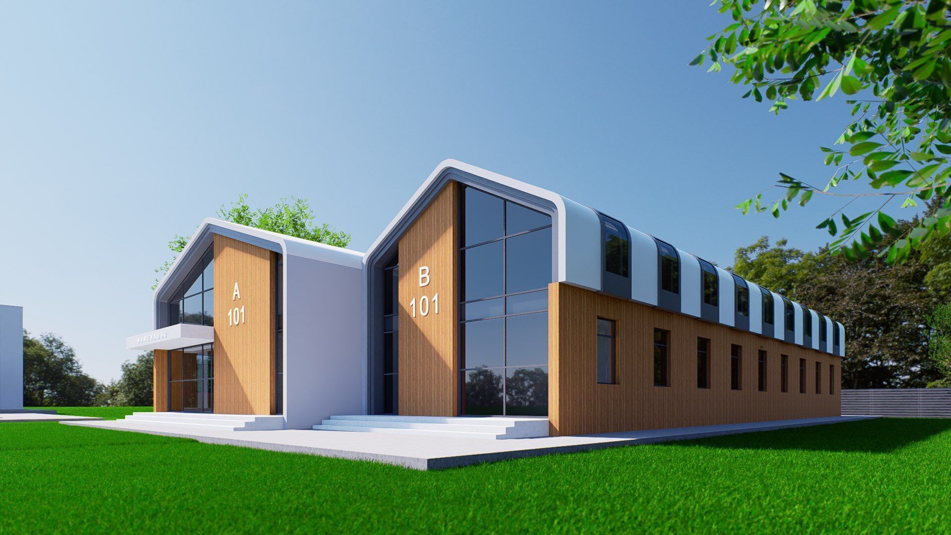 warehouse Low-poly 3D model_1