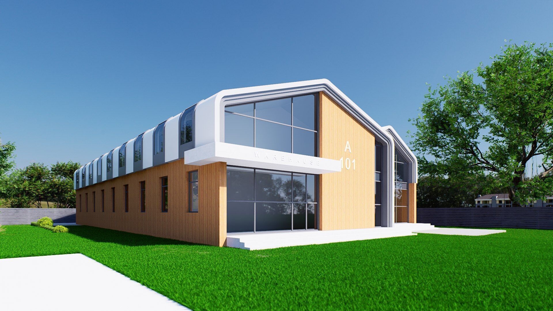 warehouse Low-poly 3D model_4