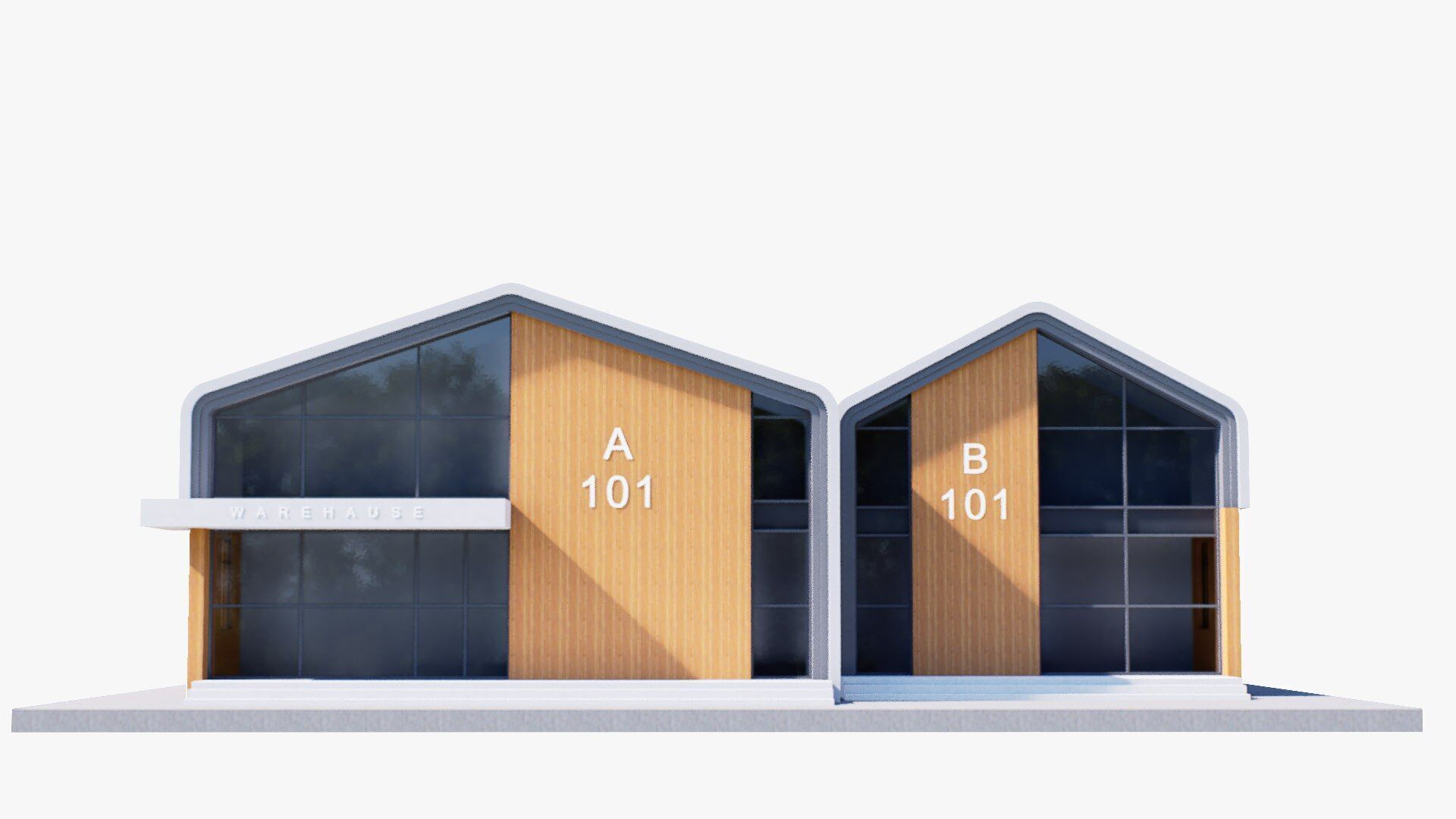 warehouse Low-poly 3D model_2