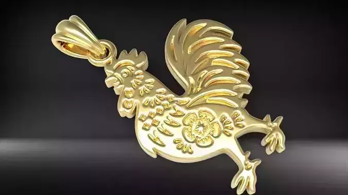 Rooster Chicken Pendant
