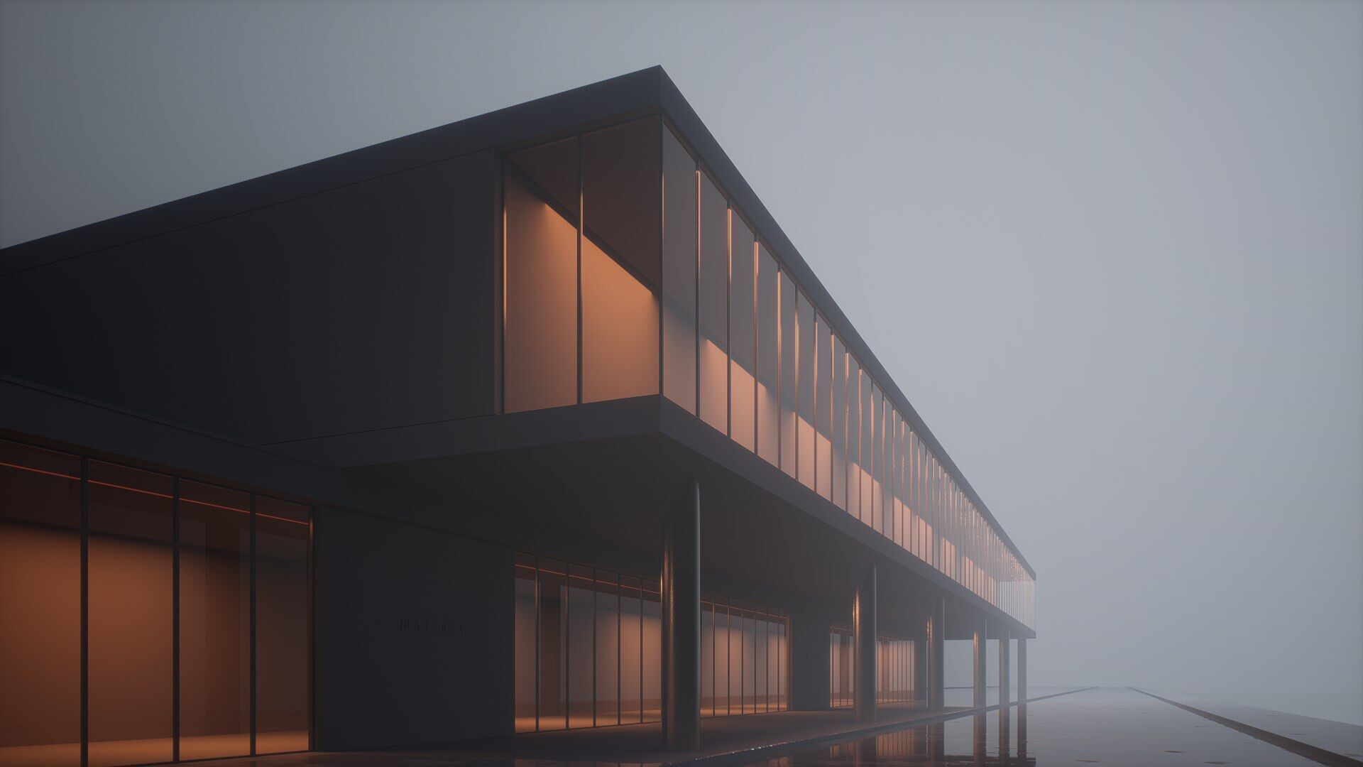 sci-fi building Low-poly 3D model_5