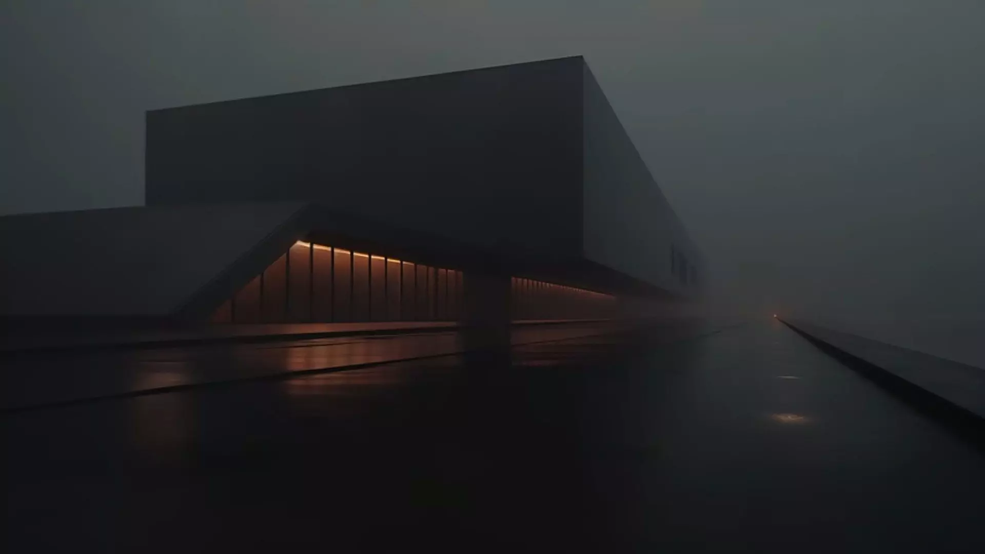 sci-fi building Low-poly 3D model_0