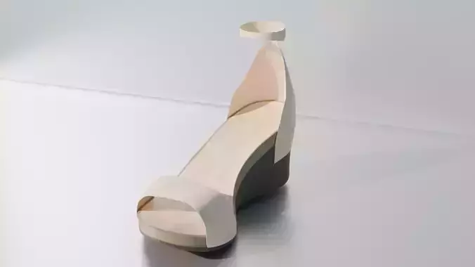 Low Wedge Sandal 3D Model