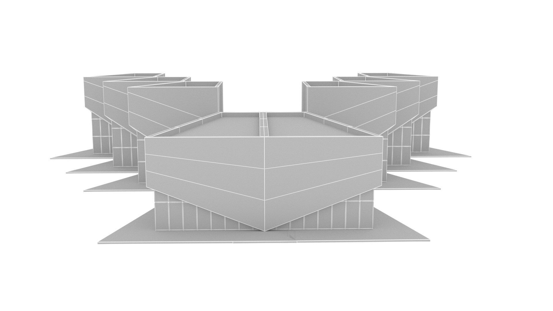 Art gallery Low-poly 3D model_9