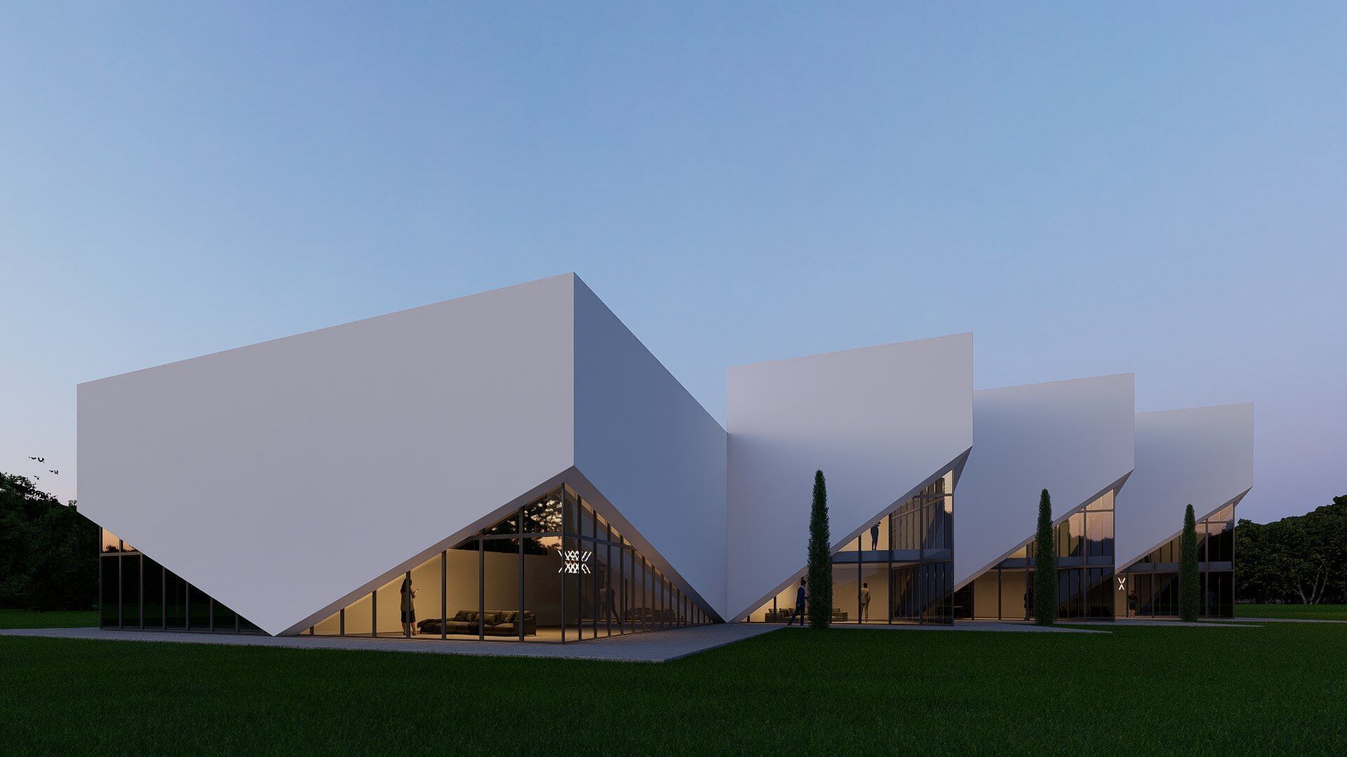 Art gallery Low-poly 3D model_3