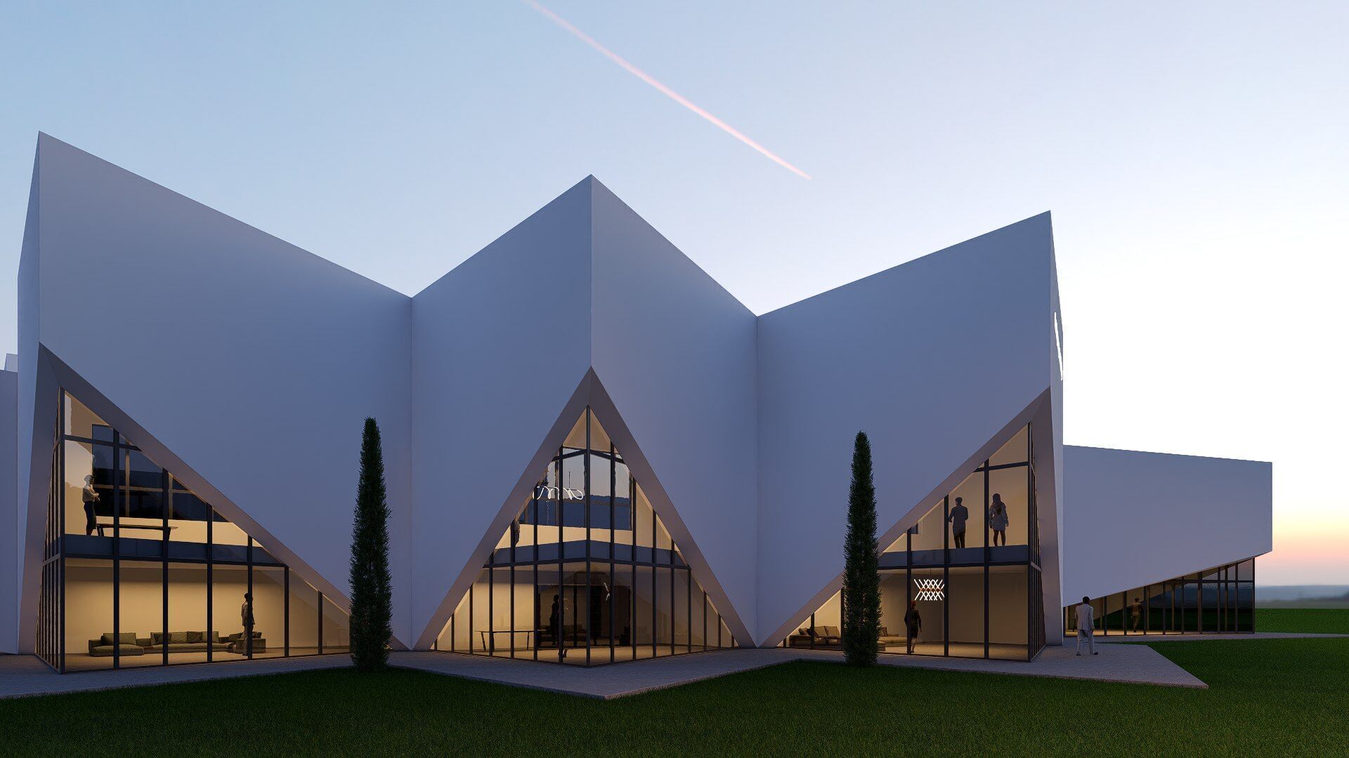 Art gallery Low-poly 3D model_2