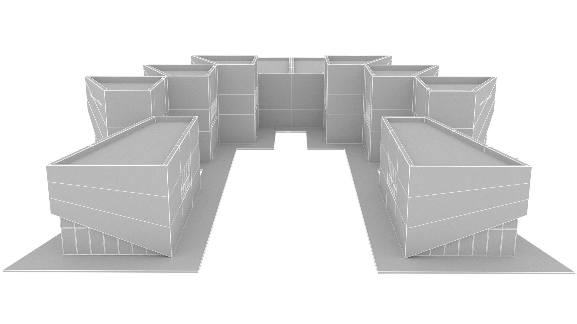 Art gallery Low-poly 3D model_10