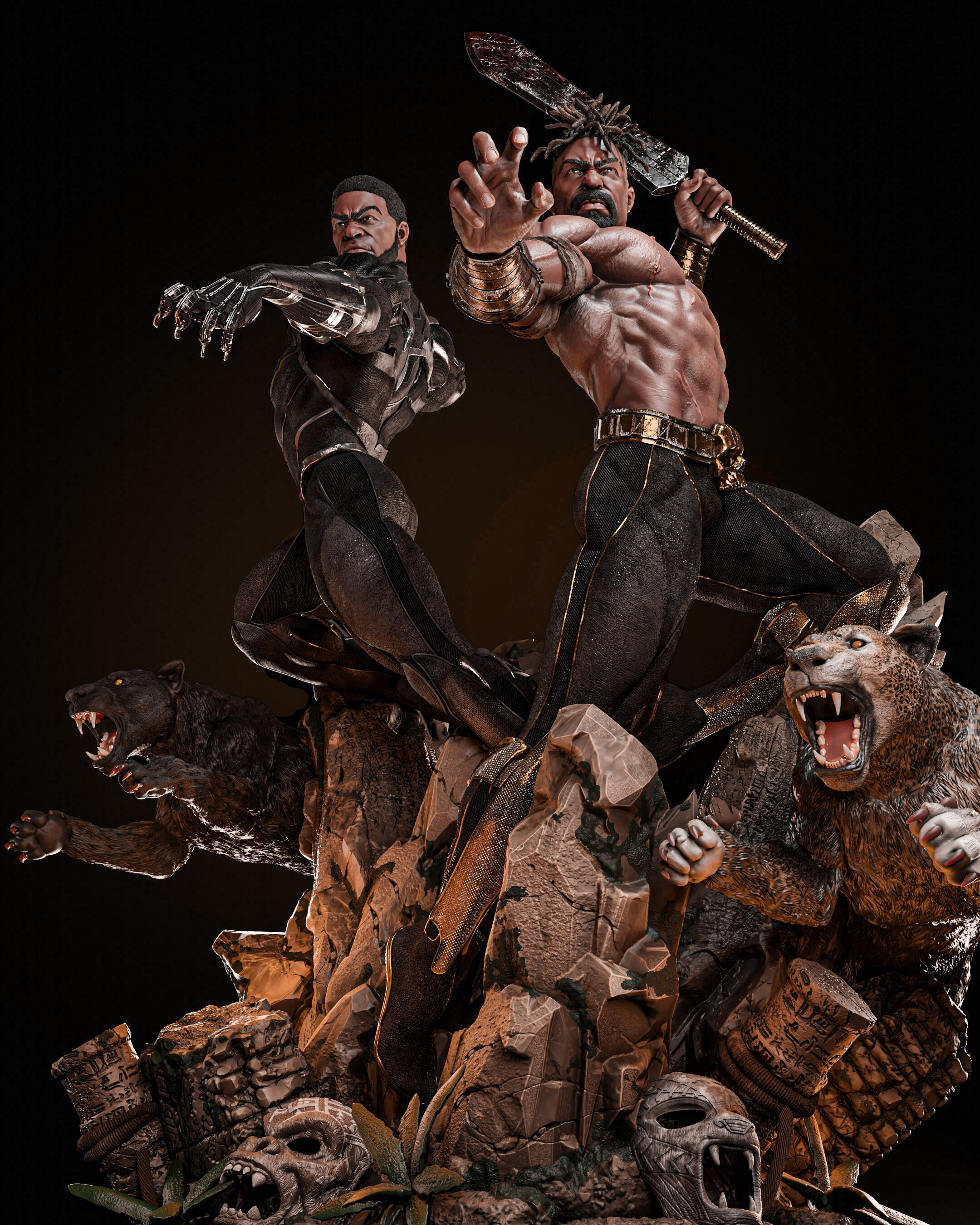 Erik Killmonger - STL 3D print model_6