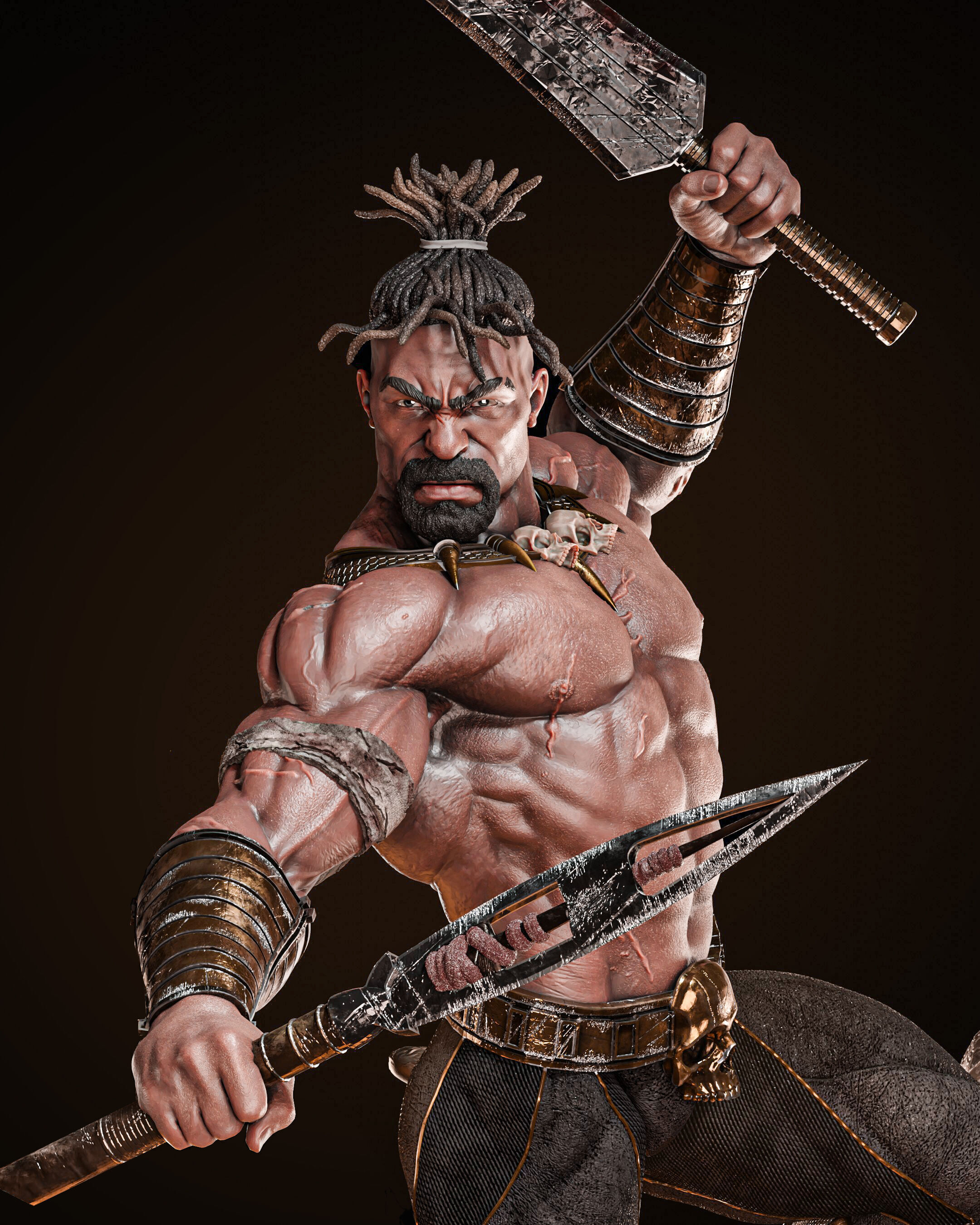 Erik Killmonger - STL 3D print model_4
