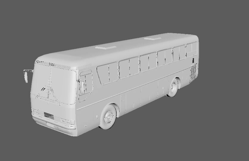 Bus 2 diff Texture Game Ready Unreal Engine and Unity Low-poly 3D model_10