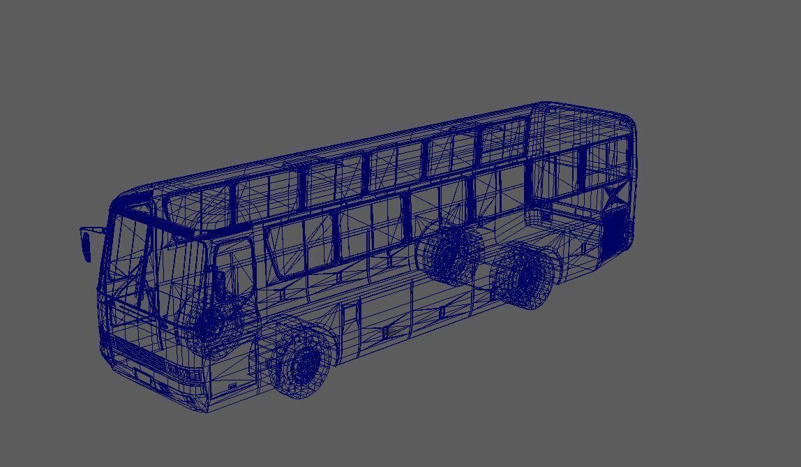 Bus 2 diff Texture Game Ready Unreal Engine and Unity Low-poly 3D model_9