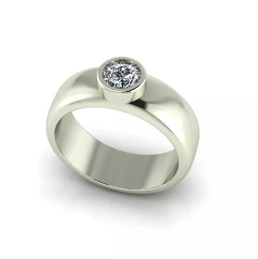 Solitaire ring Model 7105 3D print model_0