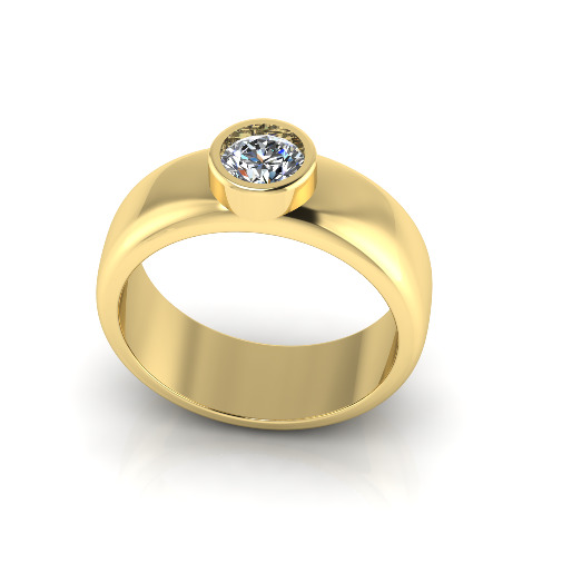 Solitaire ring Model 7105 3D print model_1