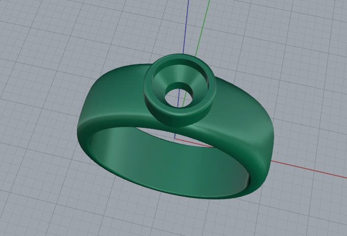 Solitaire ring Model 7105 3D print model_3