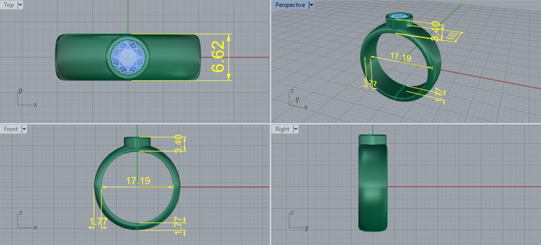 Solitaire ring Model 7105 3D print model_2