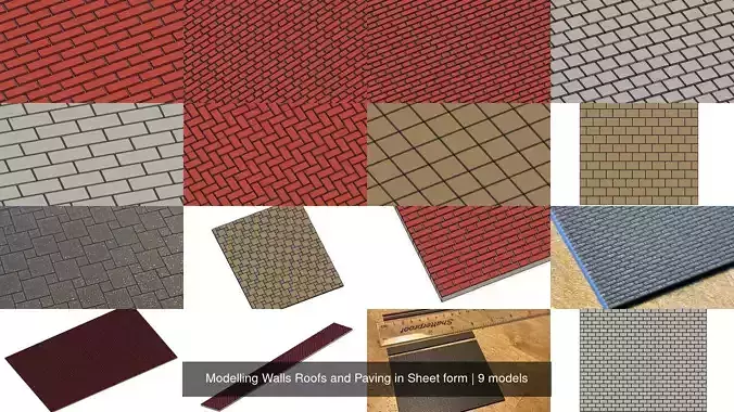 Modelling Walls Roofs and Paving in Sheet form 3D Model Collection