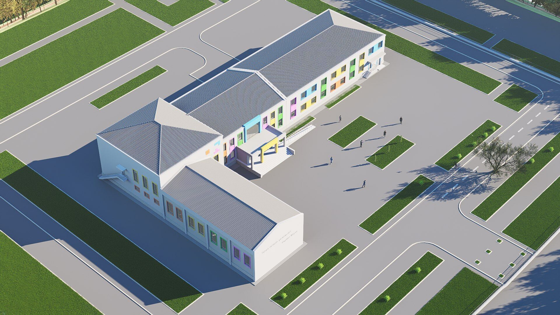 school Low-poly 3D model_6