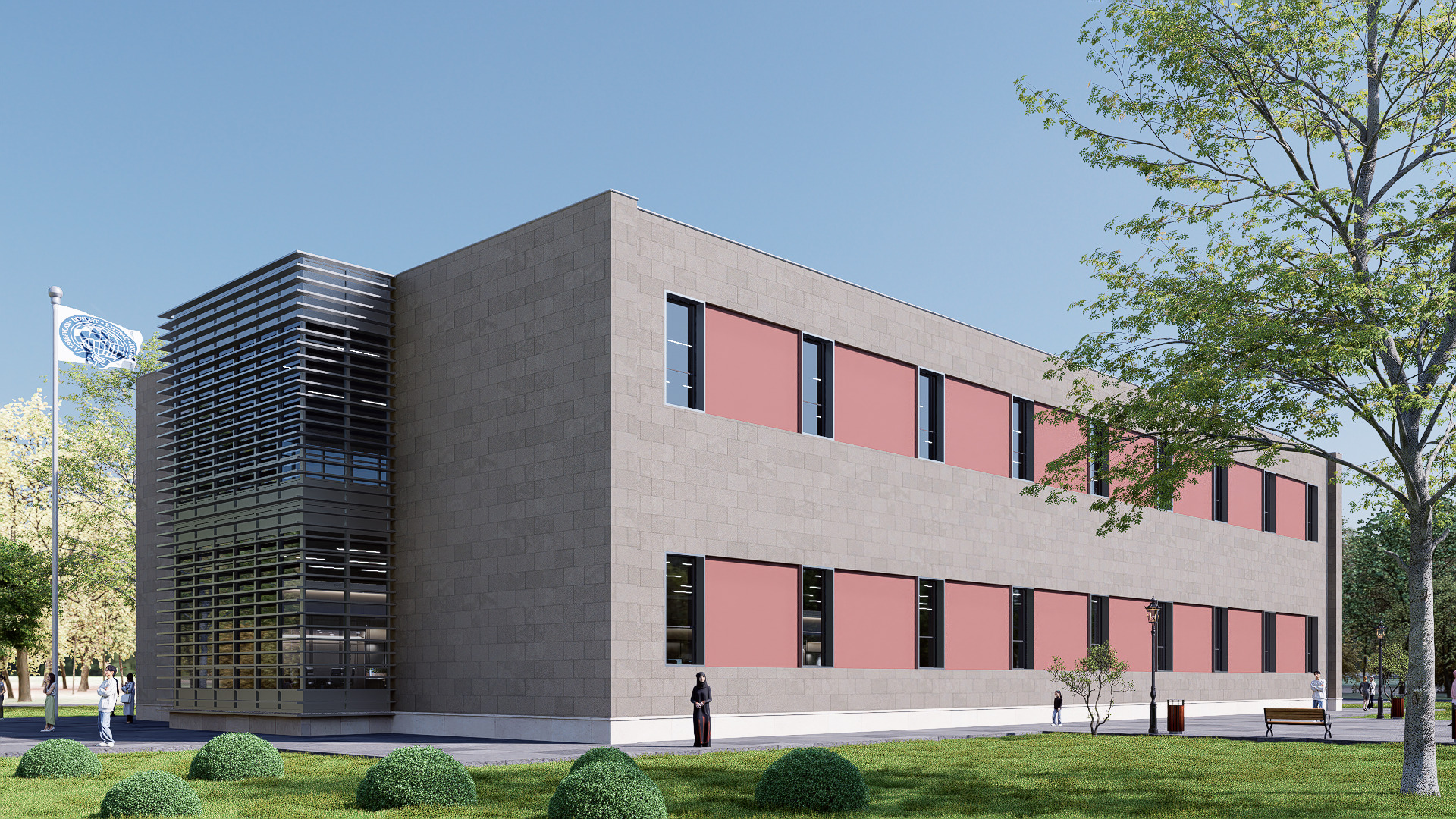 library Low-poly 3D model_14