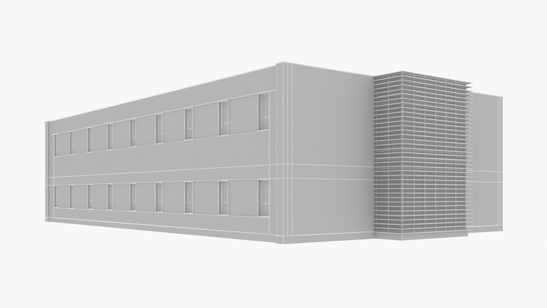 library Low-poly 3D model_20