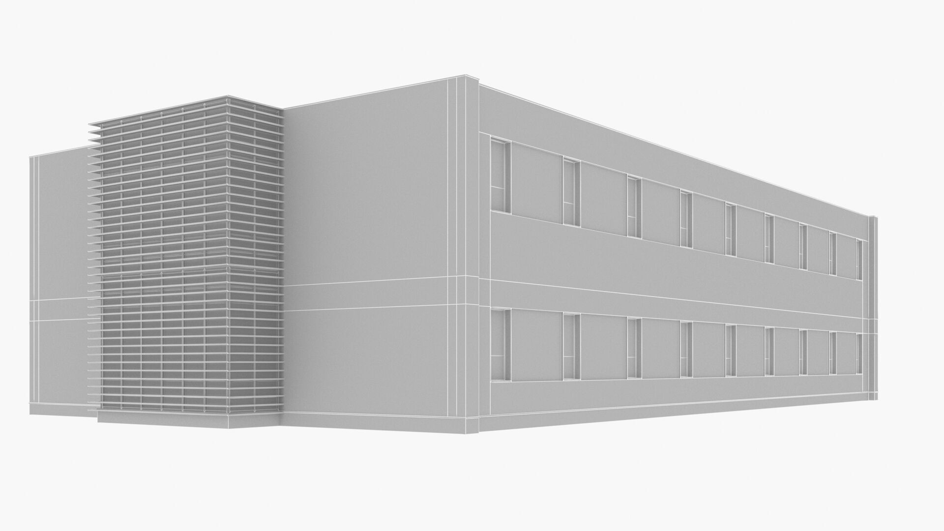 library Low-poly 3D model_16