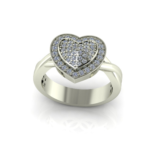 Heart Ring Model 7142 3D print model_1