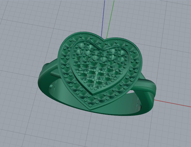 Heart Ring Model 7142 3D print model_2