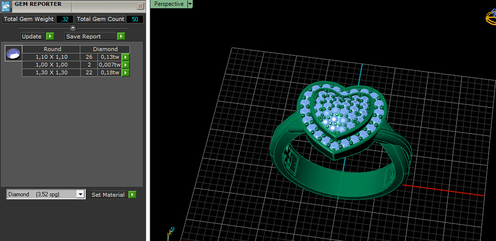 Heart Ring Model 7142 3D print model_7