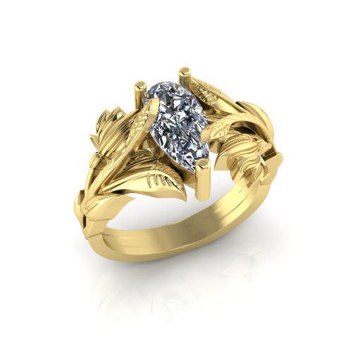 Ring of leaves Model 7136 3D print model_1