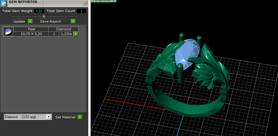 Ring of leaves Model 7136 3D print model_7