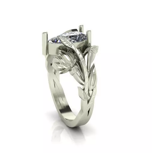 Ring of leaves Model 7136 3D print model_0