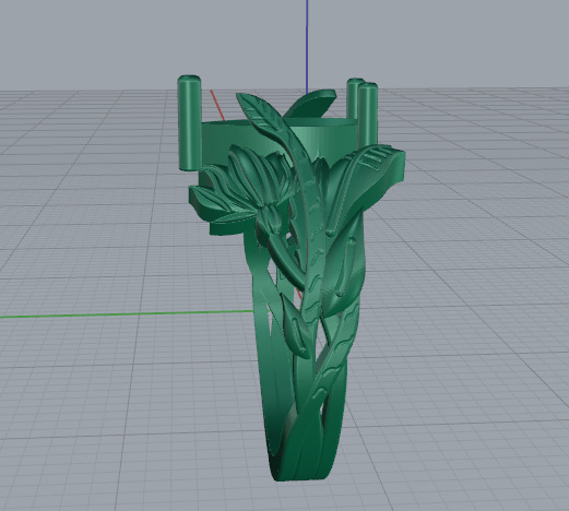 Ring of leaves Model 7136 3D print model_3
