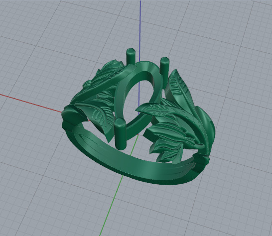 Ring of leaves Model 7136 3D print model_2