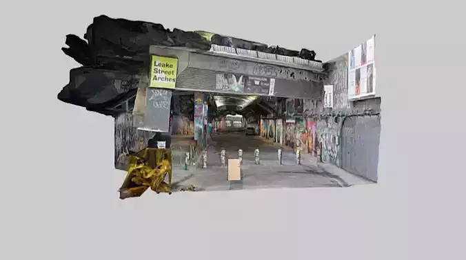 3D Leake Street Graffiti Tunnel