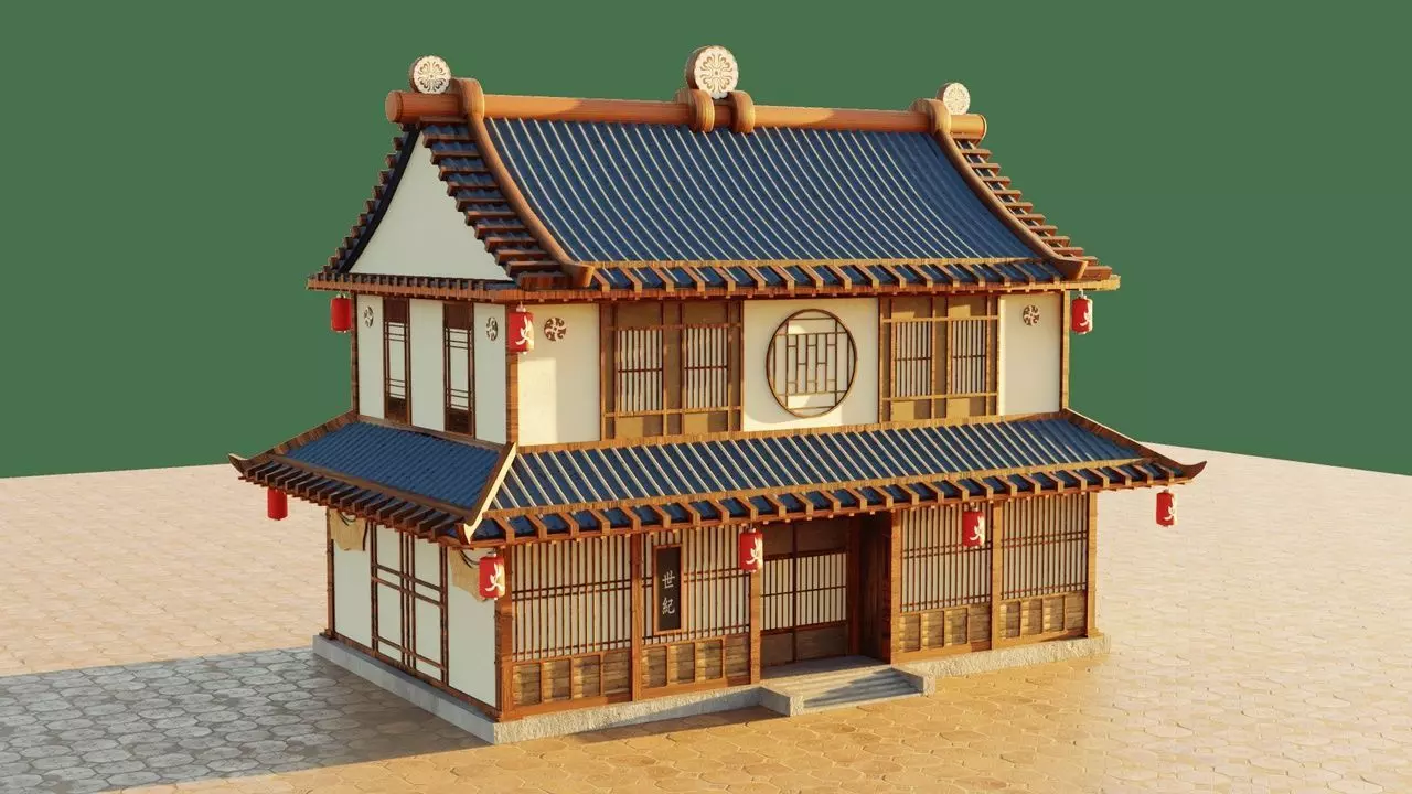 Japanese House 3D model_0