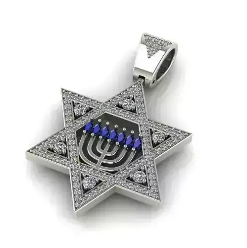 Star of David pendant Model 7133