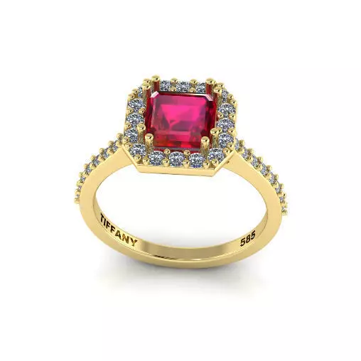 Emerald ring Model 7124 3D print model