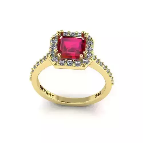 Emerald ring Model 7124 3D print model