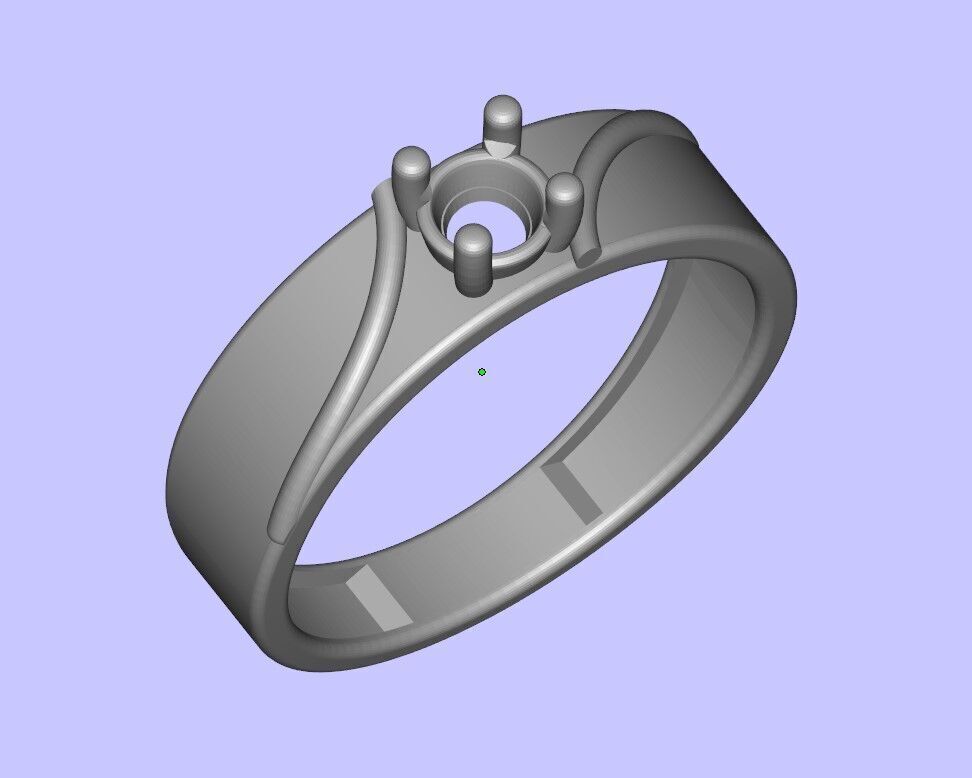Wedding Ring Set 3D print model_1