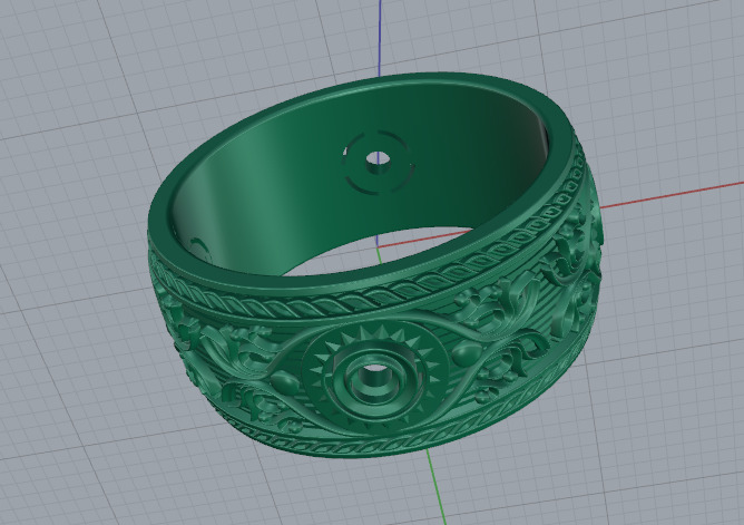Ring with patterns Model 7122 3D print model_4