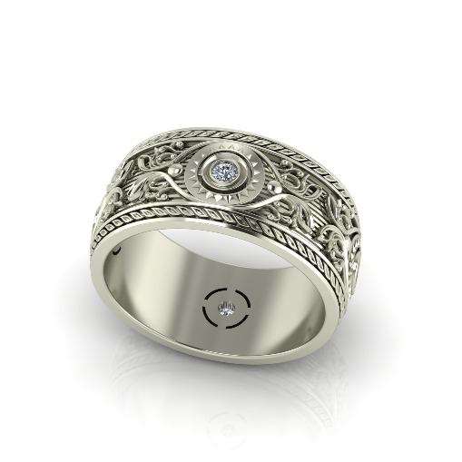 Ring with patterns Model 7122 3D print model_1