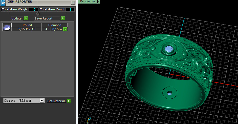 Ring with patterns Model 7122 3D print model_7